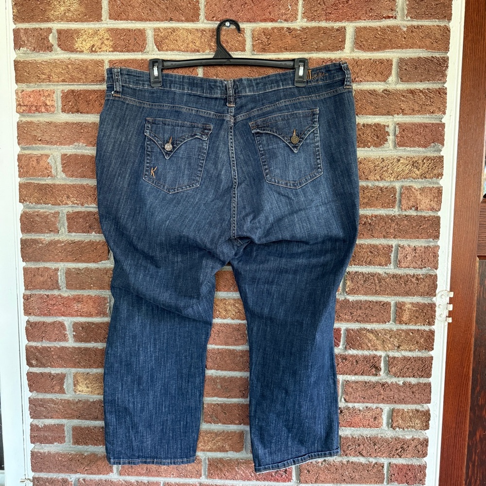 kut from the kloth cropped capri jeans  22w.